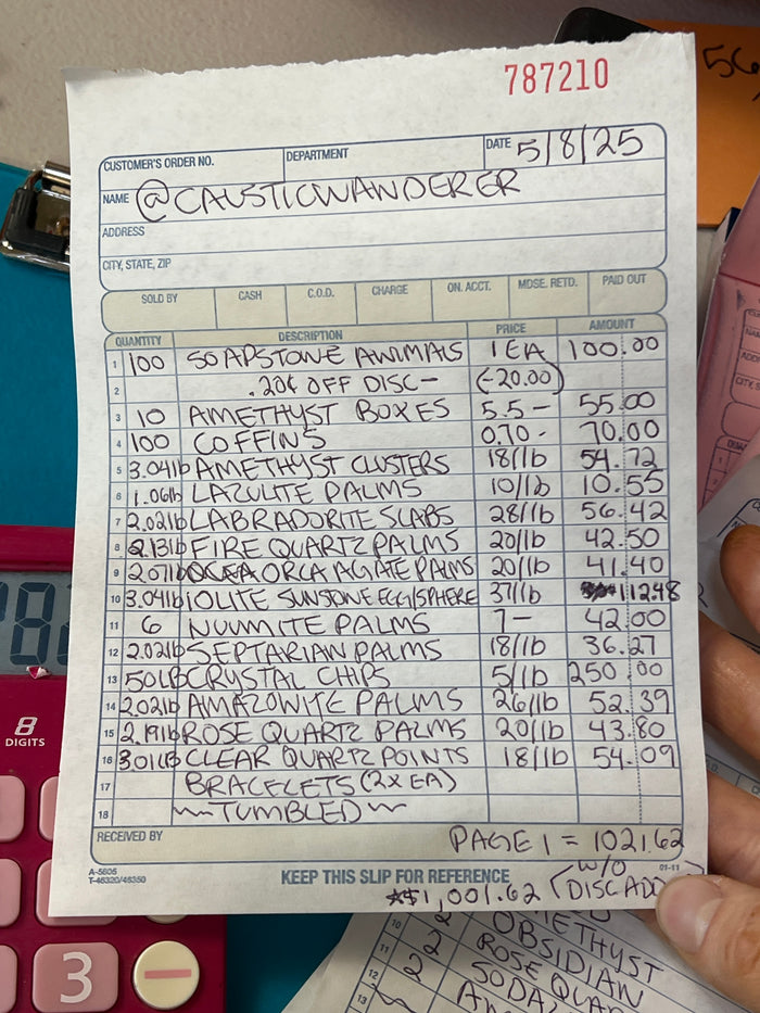 @causticwanderer Wholesale Live Sale Invoice *UPDATED*