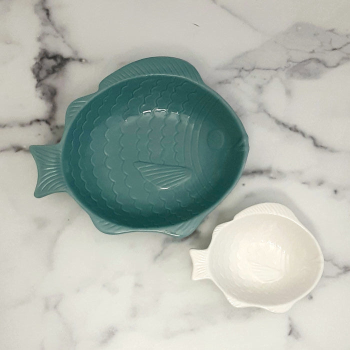 Ceramic Fish Bowl 2pc set
