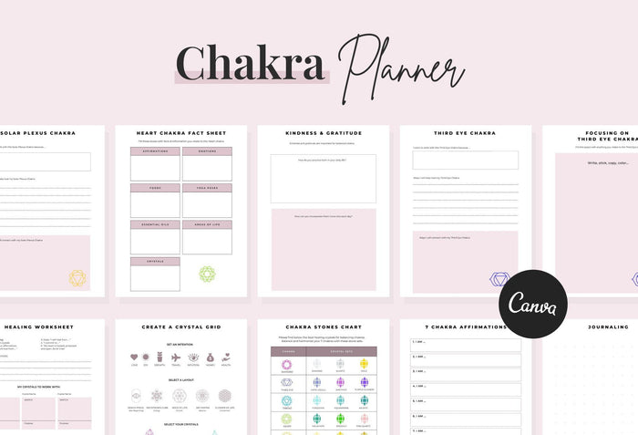 Ladystrategist Chakra Planner Canva Template instagram canva templates social media templates etsy free canva templates