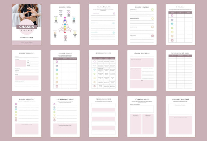 Ladystrategist Chakra Planner Canva Template instagram canva templates social media templates etsy free canva templates