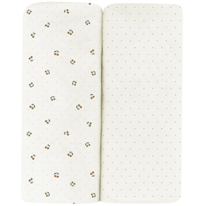 Yellow Cherries Crib Sheet Set