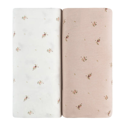 floral crib sheet set 2 pack