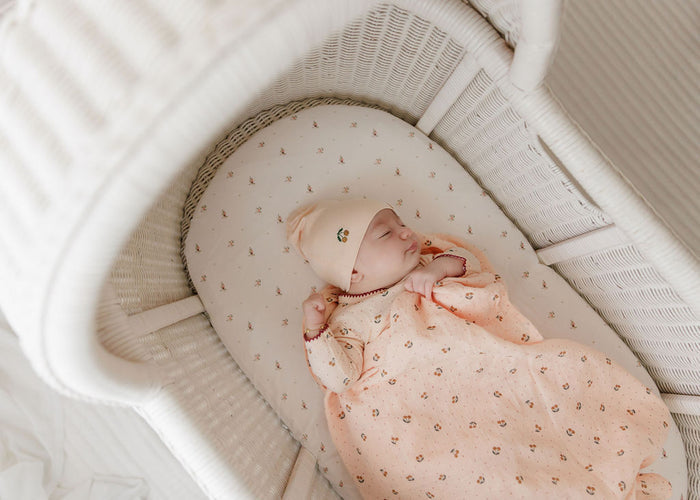 soft cotton crib sheet floral print