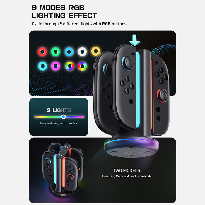 Charging Dock for Nintendo Switch 2 Joy-Con Controllers-Black