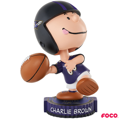 Charlie Brown Peanuts Bighead NFL Bobbleheads