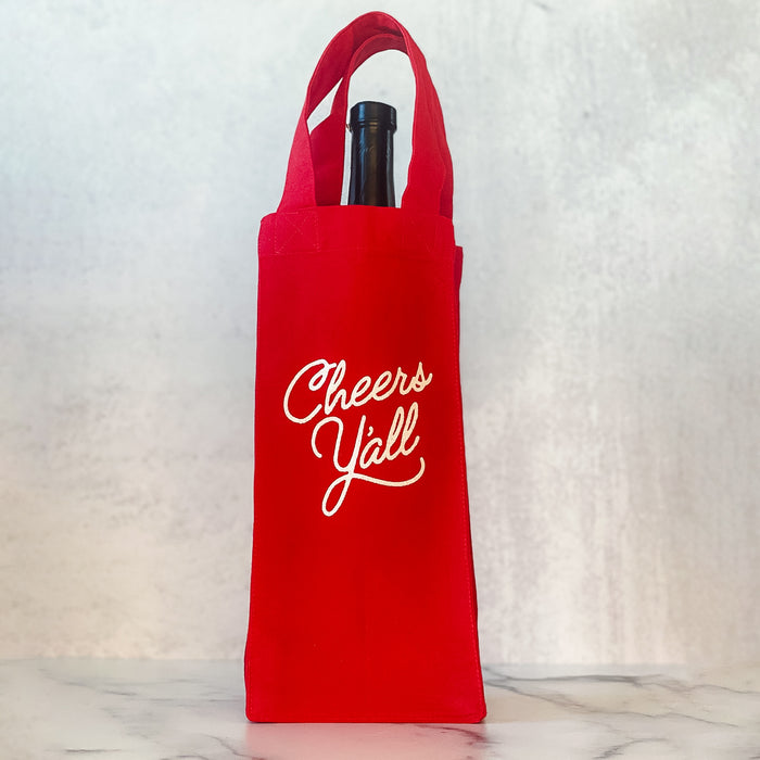 Cheers Y'all Wine Bag