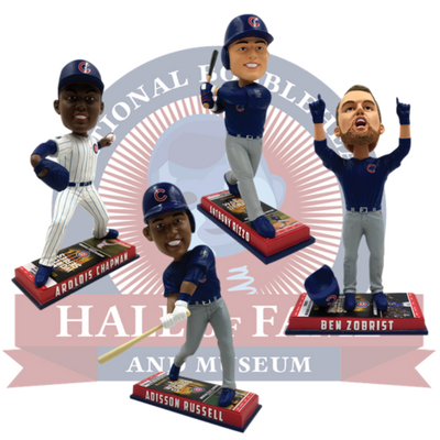 Chicago Cubs 2016 World Series Ticket Base Bobbleheads - National Bobblehead HOF Store