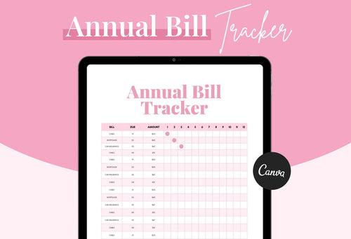 Ladystrategist Chinese Pink Annual Bill Tracker Printable and Editable Canva Template instagram canva templates social media templates etsy free canva templates