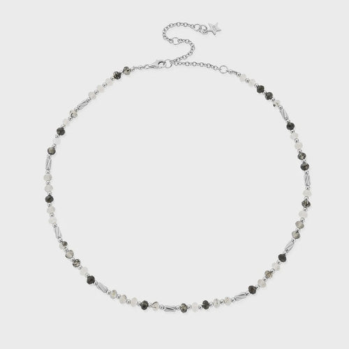 Chlobo Aura Strengthening Black Rutilated Quartz Necklace - Silver