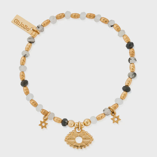 Chlobo Visionary Black Rutilated Quartz Bracelet - Gold