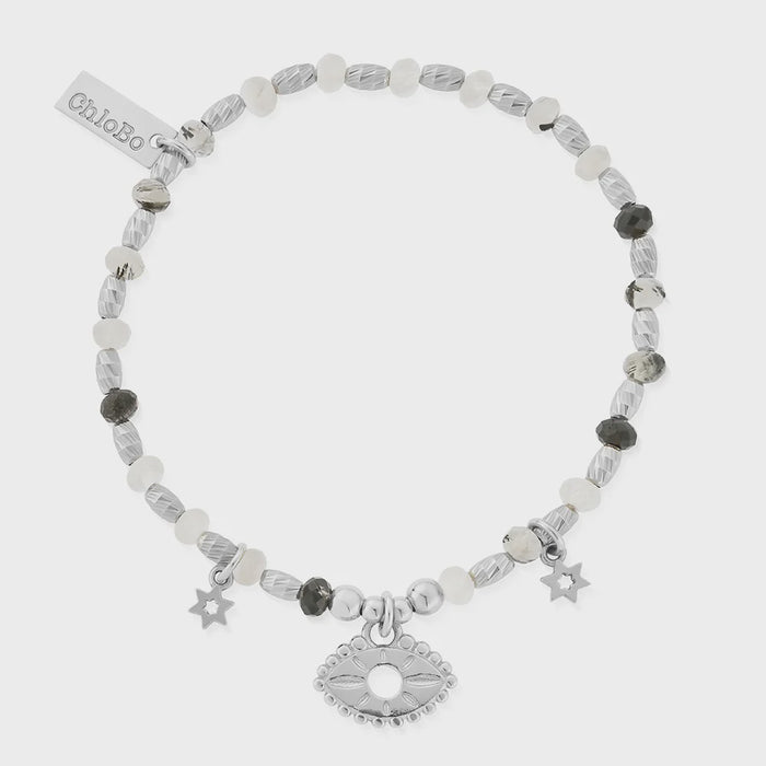 Chlobo Visionary Black Rutilated Quartz Bracelet - Silver