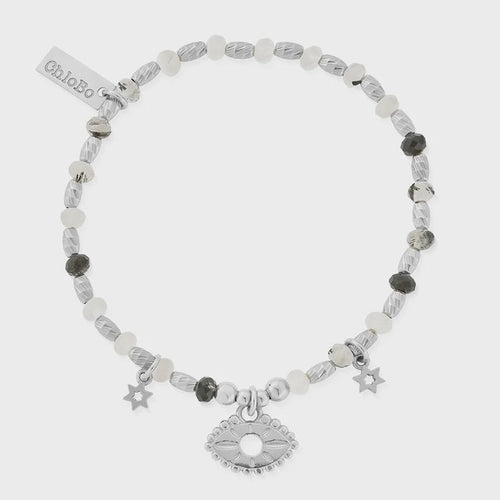 Chlobo Visionary Black Rutilated Quartz Bracelet - Silver