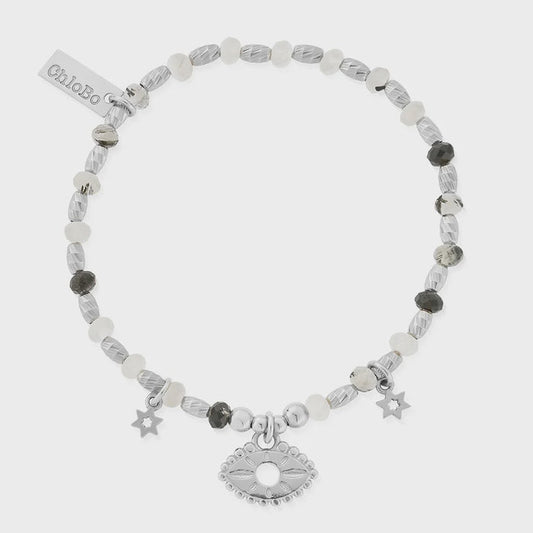 Chlobo Visionary Black Rutilated Quartz Bracelet - Silver