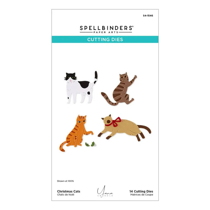 Christmas Cats Etched Dies by Yana Smakula (Spellbinders)
