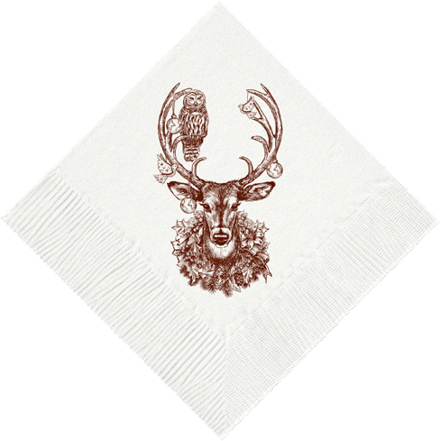 Christmas Deer Cocktail Napkins