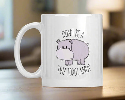 Chubby Cheeks & Petty Streaks | Funny Hippo Mug | 1314 Creations