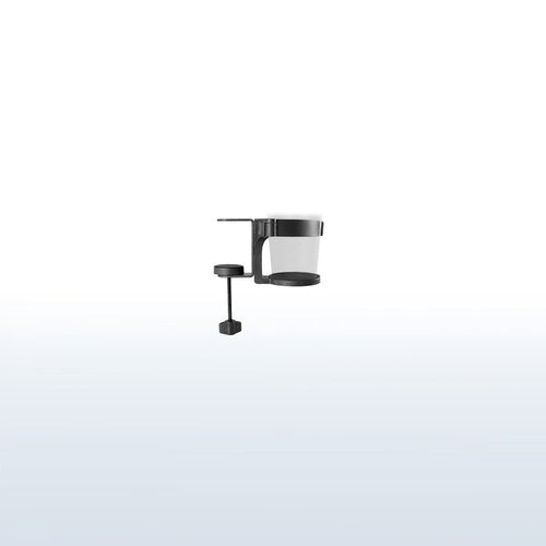 C-clamp cup mount.