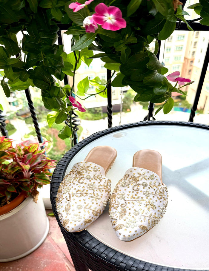 Classy Sliver Mules