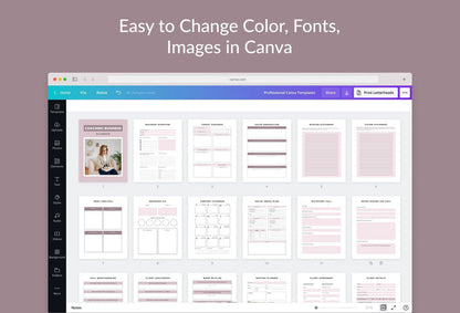 Ladystrategist Coaching Business Planner Canva Template instagram canva templates social media templates etsy free canva templates