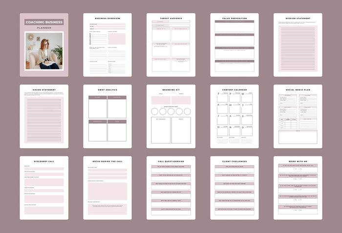 Ladystrategist Coaching Business Planner Canva Template instagram canva templates social media templates etsy free canva templates