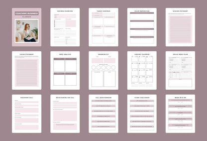 Ladystrategist Coaching Business Planner Canva Template instagram canva templates social media templates etsy free canva templates