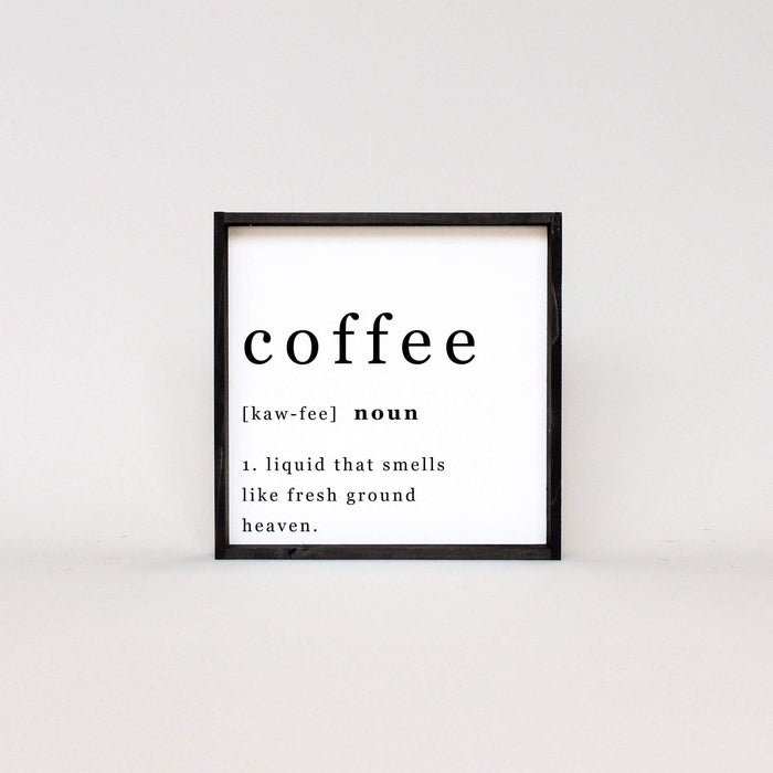 Coffee Noun | Wood Sign
