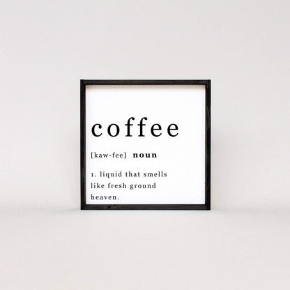 Coffee Noun | Wood Sign