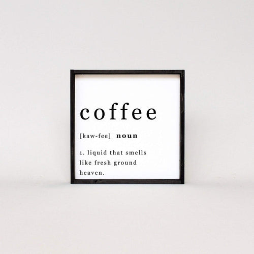 Coffee Noun | Wood Sign
