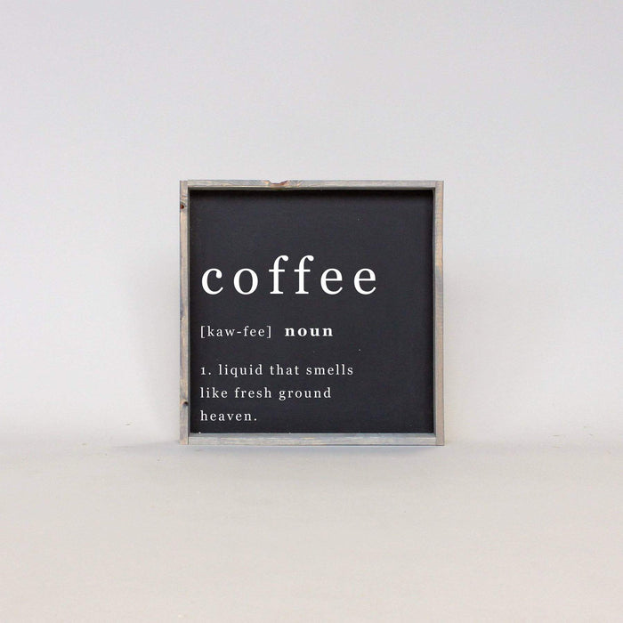 Coffee Noun | Wood Sign