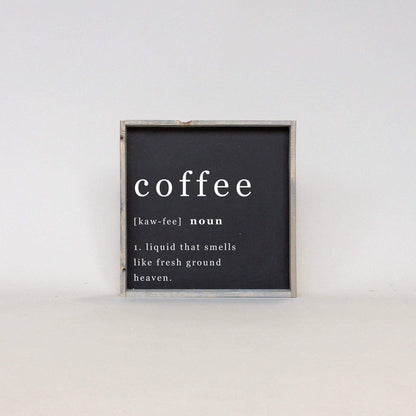 Coffee Noun | Wood Sign