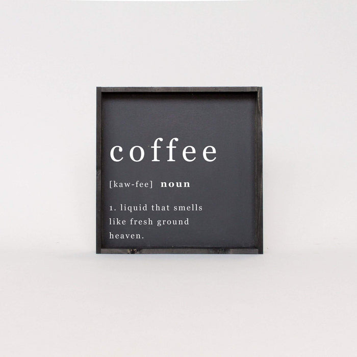 Coffee Noun | Wood Sign