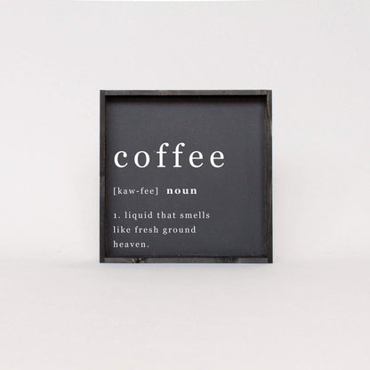 Coffee Noun | Wood Sign