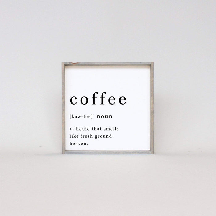 Coffee Noun | Wood Sign