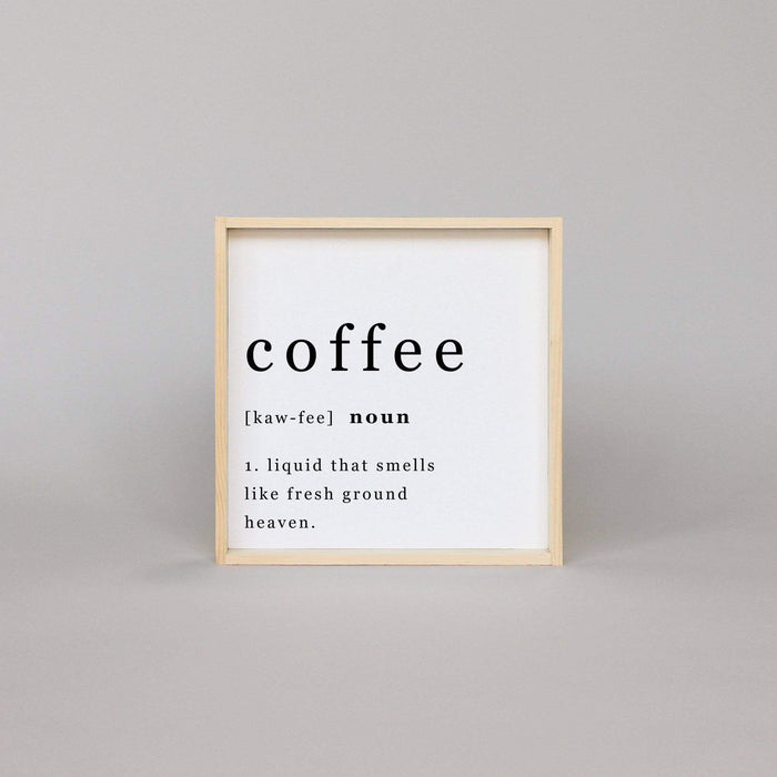 Coffee Noun | Wood Sign