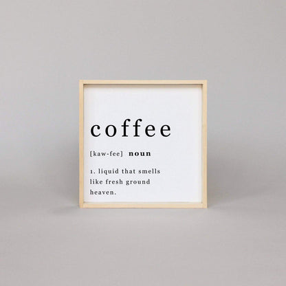 Coffee Noun | Wood Sign