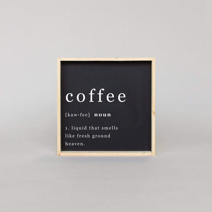 Coffee Noun | Wood Sign