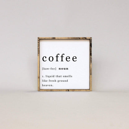Coffee Noun | Wood Sign