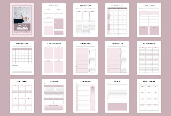 Ladystrategist College Professor Planner Canva Template instagram canva templates social media templates etsy free canva templates