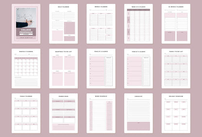 Ladystrategist College Professor Planner Canva Template instagram canva templates social media templates etsy free canva templates