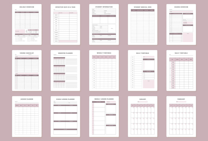 Ladystrategist College Professor Planner Canva Template instagram canva templates social media templates etsy free canva templates