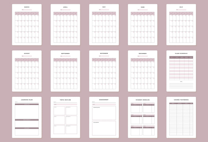 Ladystrategist College Professor Planner Canva Template instagram canva templates social media templates etsy free canva templates
