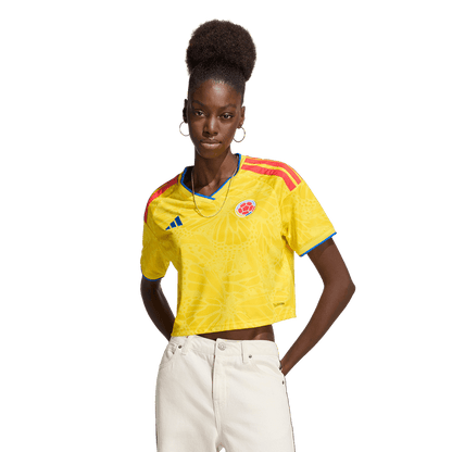 adidas Colombia 26 Home Cropped Jersey | Impact Yellow | Women's
