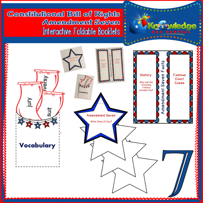 Constitutional Amendments Interactive Foldable Booklets Amendments 1-27