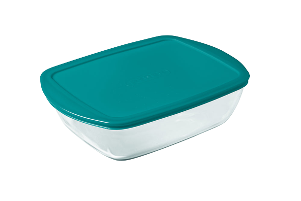 Cook & Store - Rectangular glass ham container with lid