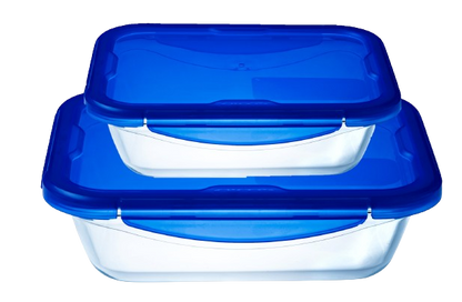 Cook&Go – Set of 2 leakproof rectangular storage containers