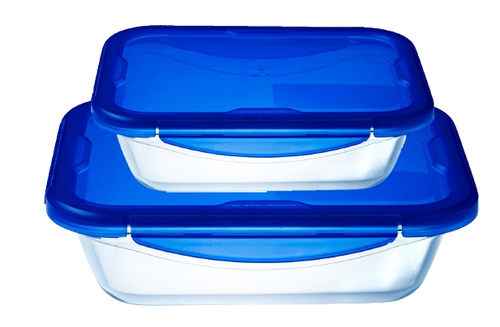 Cook&Go – Set of 2 leakproof rectangular storage containers