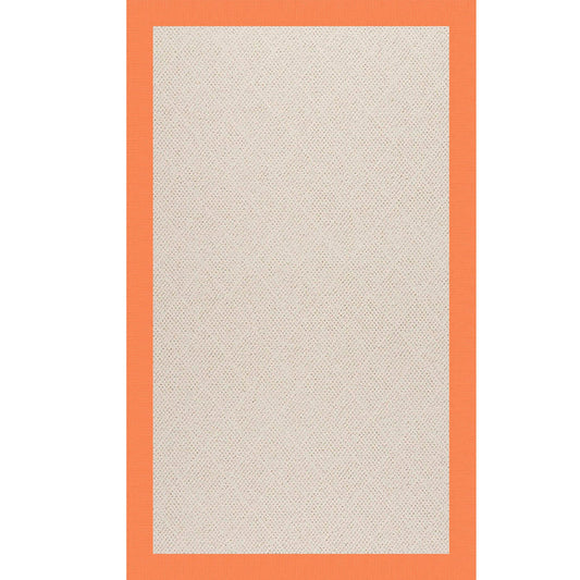 Creative Concepts-White Wicker Canvas Tangerine Indoor/Outdoor Bordere Rectangle image