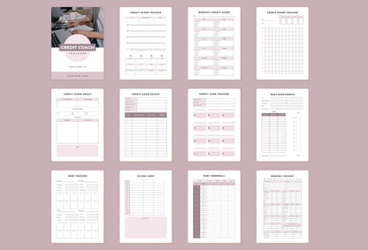 Ladystrategist Credit Coach Trackers Bundle Canva Template instagram canva templates social media templates etsy free canva templates