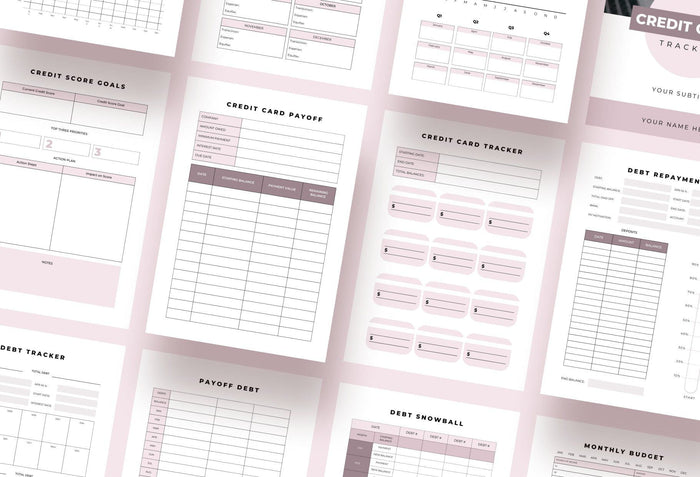 Ladystrategist Credit Coach Trackers Bundle Canva Template instagram canva templates social media templates etsy free canva templates