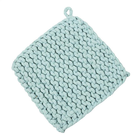 Crocheted Pot Holder BLUE